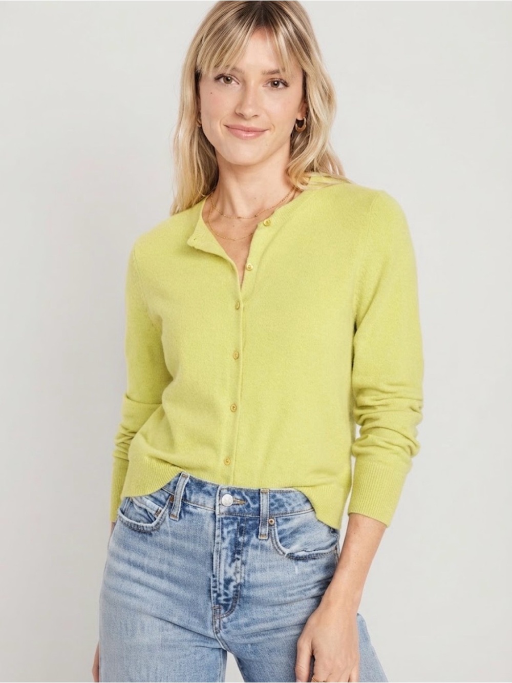 Old Navy Lime Button-Front Women's Top